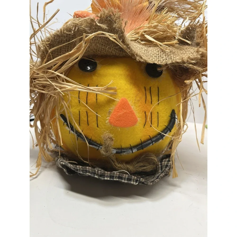 Halloween Fiber Optic Pumpkin Jack O Lantern Light 8